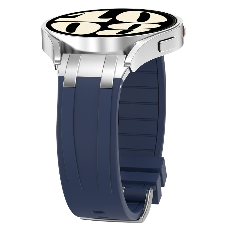 For Garmin Forerunner 255 22mm Quick Release Silver Buckle Royal Silicone Watch Band(Navy Blue) - free shipping - PMC TechLife - Order now!