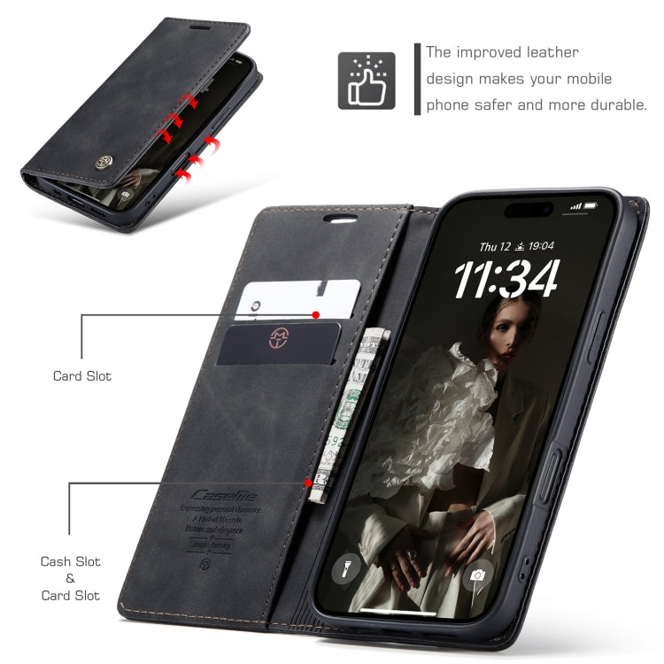 For iPhone 16 Pro Max CaseMe 013 Multifunctional Horizontal Flip Leather Phone Case(Black) - iPhone 16 Pro Max Cases by CaseMe | Online Shopping South Africa | PMC Jewellery | Buy Now Pay Later Mobicred