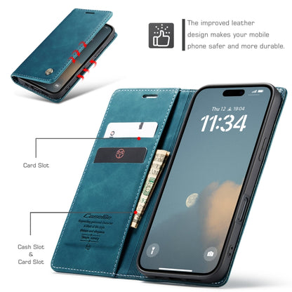 For iPhone 16 CaseMe 013 Multifunctional Horizontal Flip Leather Phone Case(Blue) - iPhone 16 Cases by CaseMe | Online Shopping South Africa | PMC Jewellery | Buy Now Pay Later Mobicred