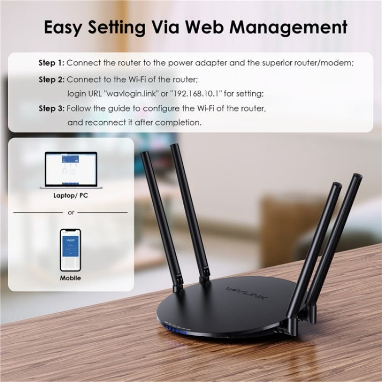 WAVLINK WN530HG3 AC1200 Dual Band AP Router 1000Mbps WAN / LAN Ethernet Port, Plug:AU Plug - Wireless Routers by WAVLINK | Online Shopping South Africa | PMC Jewellery | Buy Now Pay Later Mobicred