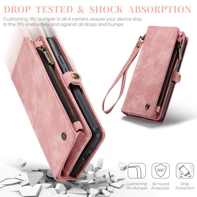 For Google Pixel 9 / 9 Pro CaseMe 008 Detachable Multifunctional Leather Phone Case(Pink) - Google Cases by CaseMe | Online Shopping South Africa | PMC Jewellery | Buy Now Pay Later Mobicred