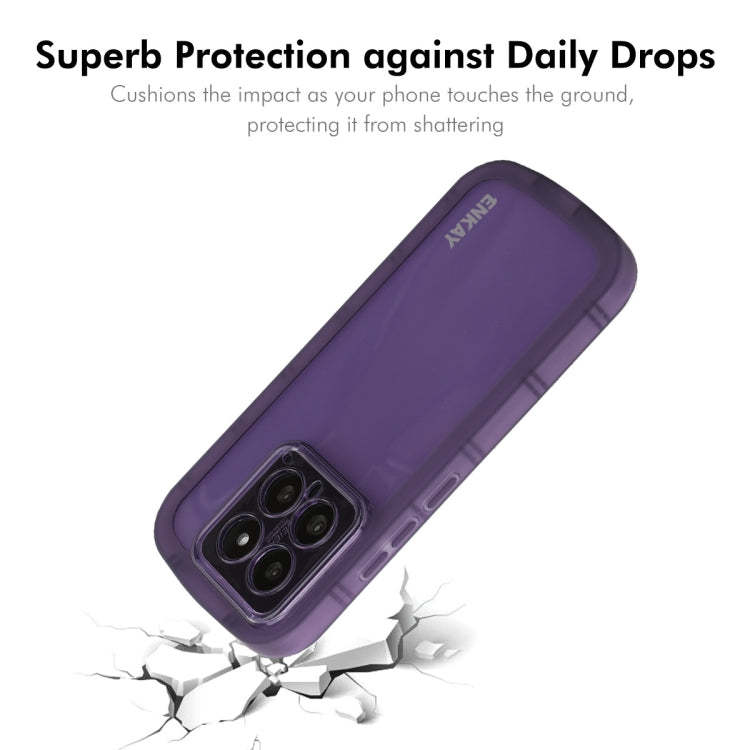 For Xiaomi 14 ENKAY Hat-Prince Translucent Matte TPU Shockproof Phone Case(Purple) - 14 Cases by ENKAY | Online Shopping South Africa | PMC Jewellery | Buy Now Pay Later Mobicred