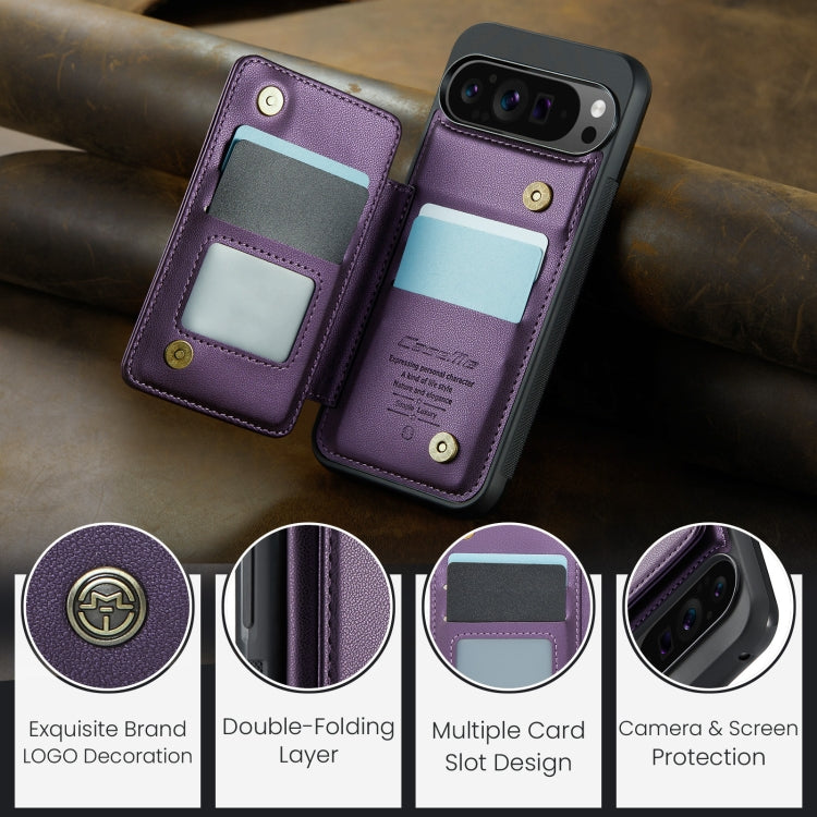 For Google Pixel 9 Pro XL CaseMe C22 Card Slots Holder RFID Anti-theft Phone Case(Purple) - Google Cases by CaseMe | Online Shopping South Africa | PMC Jewellery | Buy Now Pay Later Mobicred