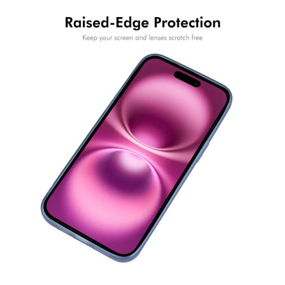 For iPhone 16 Plus ENKAY Hat-Prince Translucent Matte TPU Phone Case with Lens Film + 9H Big Arc Edge Film(Blue) - iPhone 16 Plus Cases by ENKAY | Online Shopping South Africa | PMC Jewellery | Buy Now Pay Later Mobicred