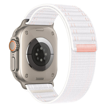 For Apple Watch Ultra 49mm Sea Wave Nylon Hook and Loop Fastener Watch Band(White) - Watch Bands by PMC Jewellery | Online Shopping South Africa | PMC Jewellery | Buy Now Pay Later Mobicred