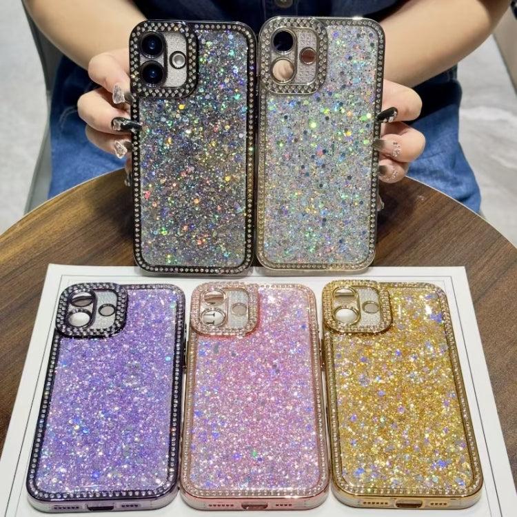 For iPhone 16 Plus Diamond Glitter Sequins TPU Phone Case(Silver) - iPhone 16 Plus Cases by PMC Jewellery | Online Shopping South Africa | PMC Jewellery | Buy Now Pay Later Mobicred