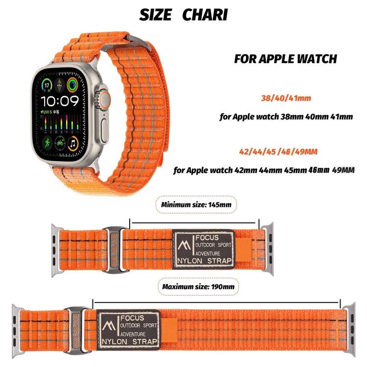 For Apple Watch Ultra 49mm Two Sections Nylon Hook and Loop Fastener Watch Band(Sakura Pink) - Watch Bands by PMC Jewellery | Online Shopping South Africa | PMC Jewellery | Buy Now Pay Later Mobicred