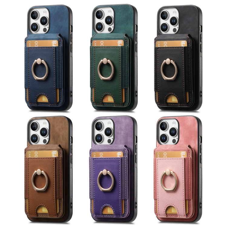 For iPhone 16 Retro Splitable Magnetic Stand Card Bag Leather Phone Case(Purple) - iPhone 16 Cases by PMC Jewellery | Online Shopping South Africa | PMC Jewellery | Buy Now Pay Later Mobicred