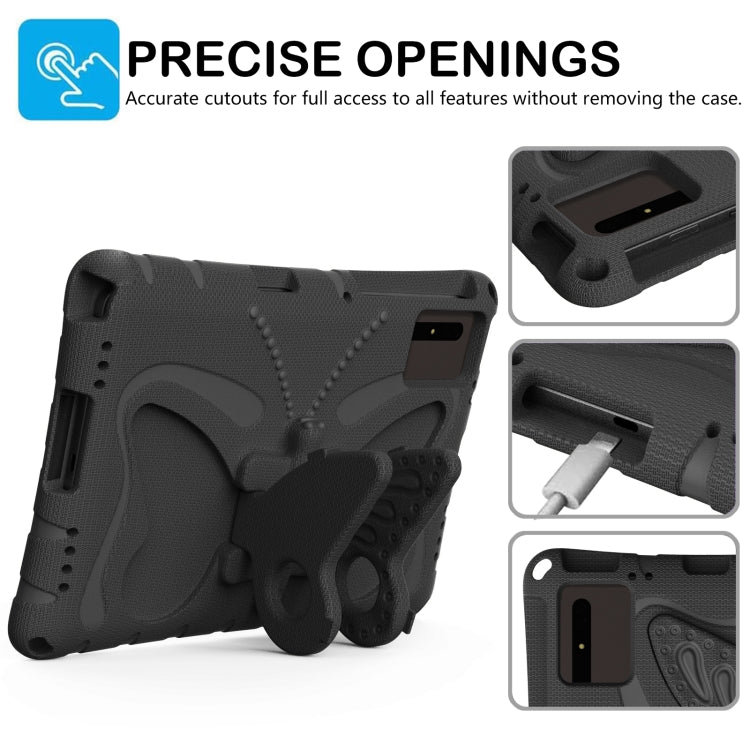 For Lenovo Tab M11 / Xiaoxin Pad 11 2024 Butterfly Bracket EVA Shockproof Tablet Case(Black) - Lenovo by PMC Jewellery | Online Shopping South Africa | PMC Jewellery | Buy Now Pay Later Mobicred