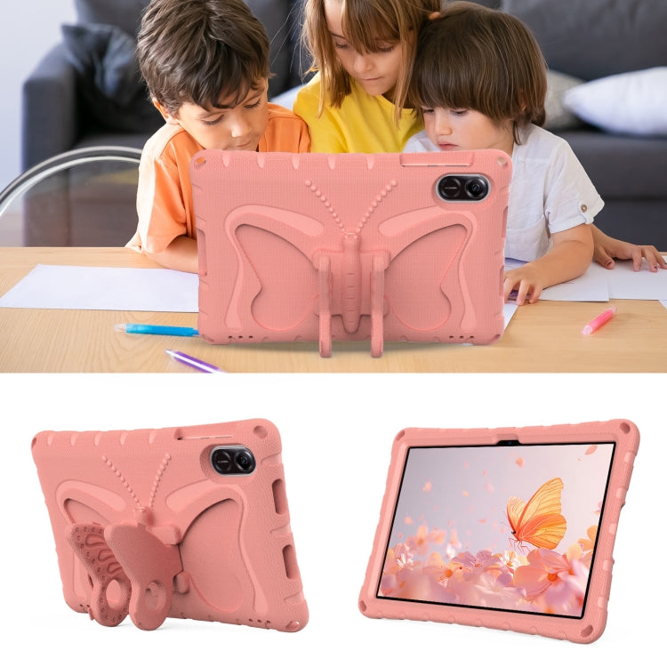 For Honor Pad X8 Pro 11.5 Butterfly Bracket EVA Shockproof Tablet Case(Pink Orange) - Honor by PMC TechLife | Online Shopping South Africa | PMC TechLife | Buy Now Pay Later Mobicred