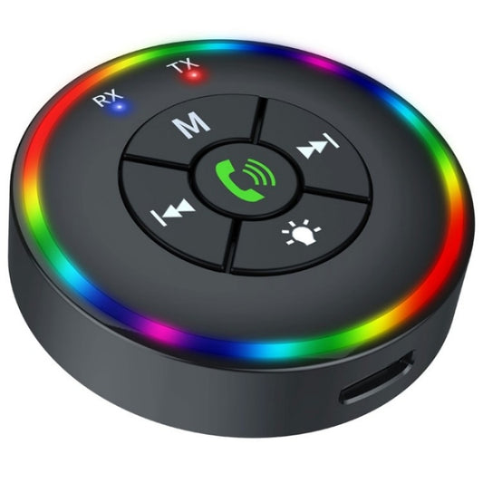 Q10 With Colorful Lamp 2-in-1 Bluetooth 5.3 Wireless Transmitter / Receiver MP3 Player Adapter - Bluetooth Car Kits by PMC Jewellery | Online Shopping South Africa | PMC Jewellery | Buy Now Pay Later Mobicred