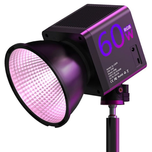 C60R 60W RGB Stage Lamp Professional Video Photography COB Fill Light With 8 Batteries, Plug:US Plug - Selfie Light by PMC Jewellery | Online Shopping South Africa | PMC Jewellery | Buy Now Pay Later Mobicred