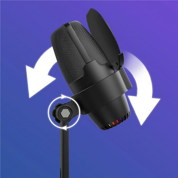 ME9 USB Microphone ENC Noise Reduction Desktop Microphone With RGB Light(White) - Microphone by PMC Jewellery | Online Shopping South Africa | PMC Jewellery | Buy Now Pay Later Mobicred