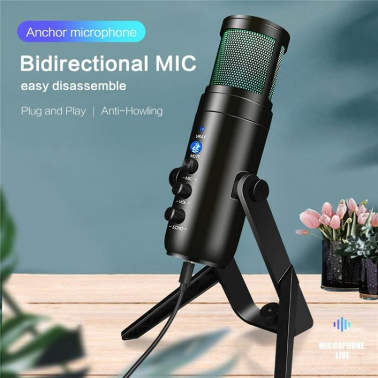 MU900 Max RGB Light E-Sports Gaming Condenser Microphone With Desktop Bracket - Microphone by PMC Jewellery | Online Shopping South Africa | PMC Jewellery | Buy Now Pay Later Mobicred