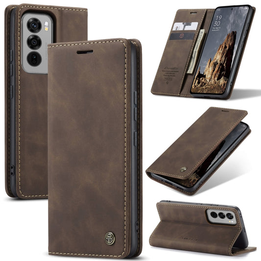 For OPPO Reno12 Pro 5G Global CaseMe 013 Multifunctional Horizontal Flip Leather Phone Case(Coffee) - Reno12 Pro Cases by CaseMe | Online Shopping South Africa | PMC Jewellery | Buy Now Pay Later Mobicred