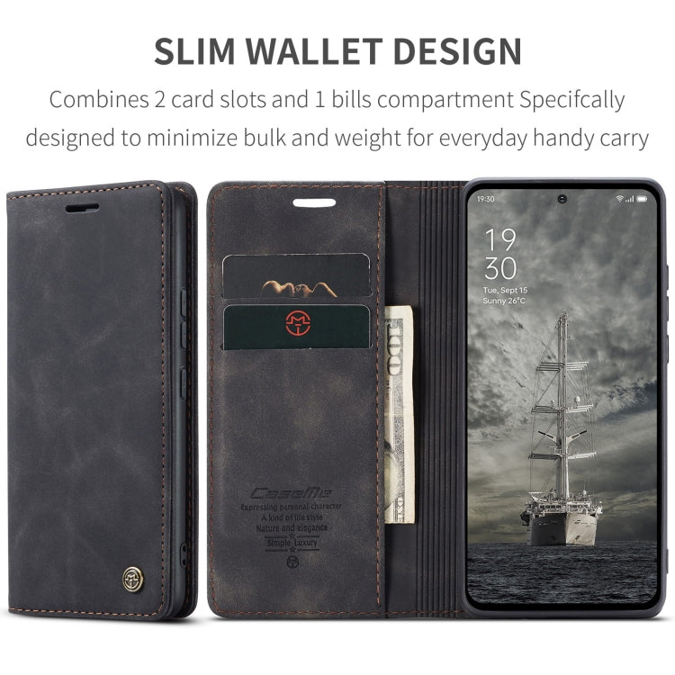 For OPPO Reno12 Pro 5G Global CaseMe 013 Multifunctional Horizontal Flip Leather Phone Case(Black) - Reno12 Pro Cases by CaseMe | Online Shopping South Africa | PMC Jewellery | Buy Now Pay Later Mobicred