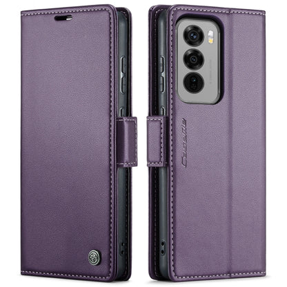 For OPPO Reno12 Pro 5G Global CaseMe 023 Butterfly Buckle Litchi Texture RFID Anti-theft Leather Phone Case(Purple) - Reno12 Pro Cases by CaseMe | Online Shopping South Africa | PMC Jewellery | Buy Now Pay Later Mobicred