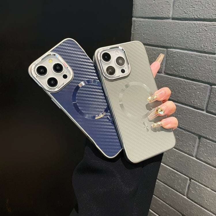 For iPhone 12 AG Carbon Fiber Frameless MagSafe Phone Case(Grey) - iPhone 12 / 12 Pro Cases by PMc TechLife | Online Shopping South Africa | PMc TechLife | Buy Now Pay Later Mobicred
