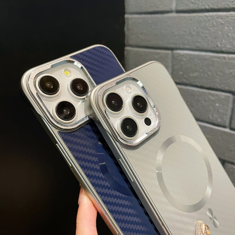 For iPhone 14 Pro AG Carbon Fiber Frameless MagSafe Phone Case(Black) - iPhone 14 Pro Cases by PMc TechLife | Online Shopping South Africa | PMc TechLife | Buy Now Pay Later Mobicred