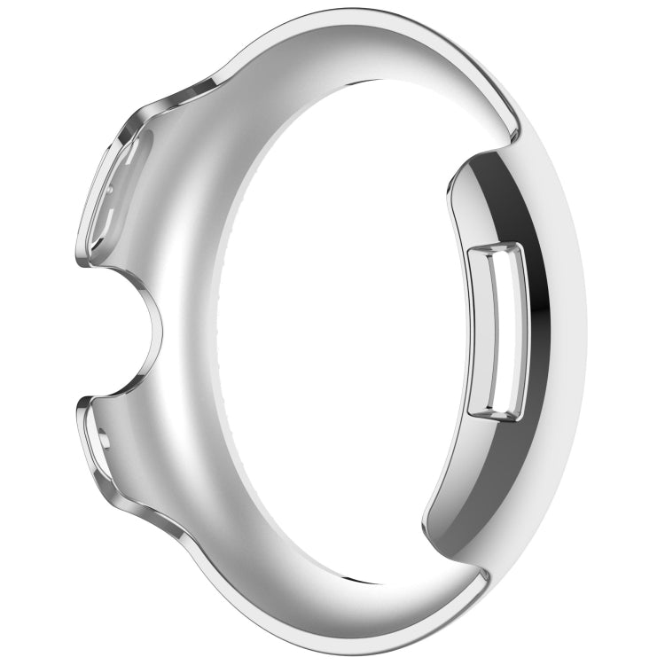 For Google Pixel Watch Diamond Electroplated PC Half Coverage Watch Protective Case(Silver) - Watch Cases by PMC TechLife | Online Shopping South Africa | PMC TechLife | Buy Now Pay Later Mobicred