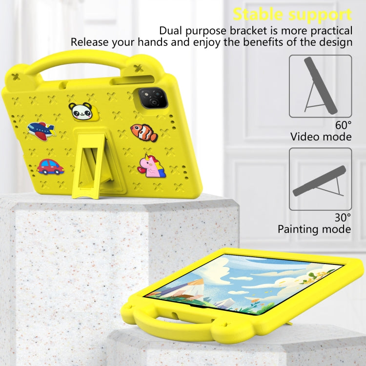 For Infinix Xpad 11 X1101 2024 Handle Kickstand Children EVA Shockproof Tablet Case(Yellow) - Others by PMC Jewellery | Online Shopping South Africa | PMC Jewellery | Buy Now Pay Later Mobicred