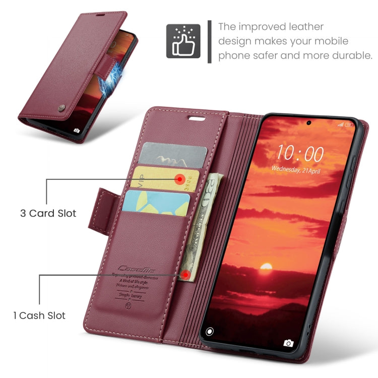 For Xiaomi 14T Pro CaseMe 023 Butterfly Buckle Litchi Texture RFID Anti-theft Leather Phone Case(Red) - 14T Pro Cases by CaseMe | Online Shopping South Africa | PMC Jewellery | Buy Now Pay Later Mobicred