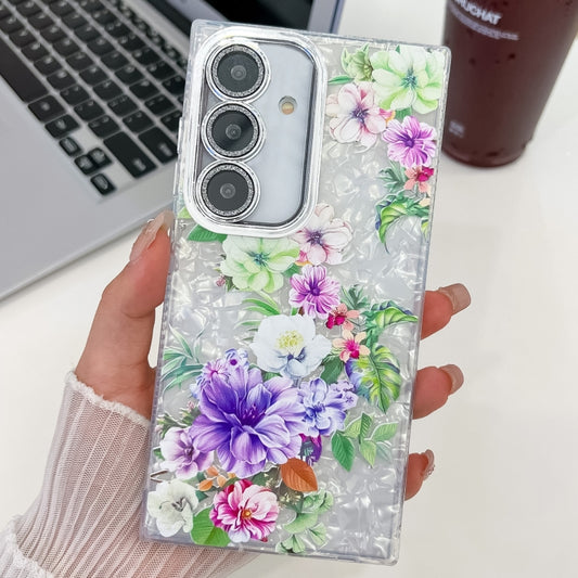 For Samsung Galaxy S25+ 5G Electroplating Flowers Plants Texture TPU Phone Case(Colorful Peony FL10) - Galaxy S25+ 5G Cases by PMC Jewellery | Online Shopping South Africa | PMC Jewellery | Buy Now Pay Later Mobicred