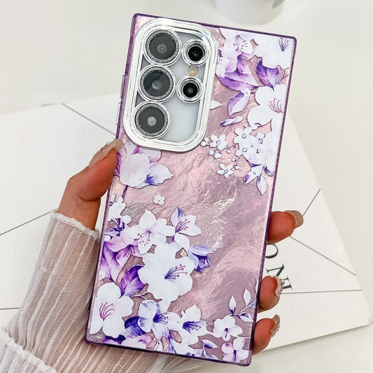 For Samsung Galaxy S25 Ultra 5G Electroplating Flowers Plants Texture TPU Phone Case(Azalea FL4) - Galaxy S25 Ultra 5G Cases by PMC Jewellery | Online Shopping South Africa | PMC Jewellery | Buy Now Pay Later Mobicred