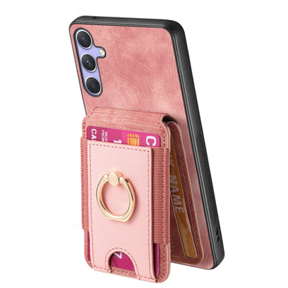 For Samsung Galaxy S25+ 5G Retro Splitable Magnetic Stand Card Bag Leather Phone Case(Pink) - Galaxy S25+ 5G Cases by PMC Jewellery | Online Shopping South Africa | PMC Jewellery | Buy Now Pay Later Mobicred