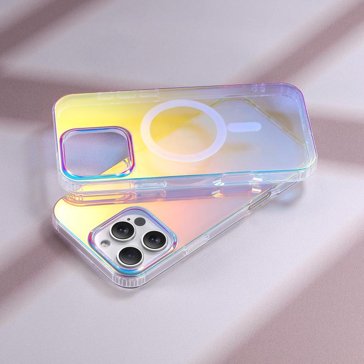 For iPhone 16e Laser Engraved Texture MagSafe Phone Case(Red Light) - iPhone 16e Cases by PMC TechLife | Online Shopping South Africa | PMC TechLife | Buy Now Pay Later Mobicred