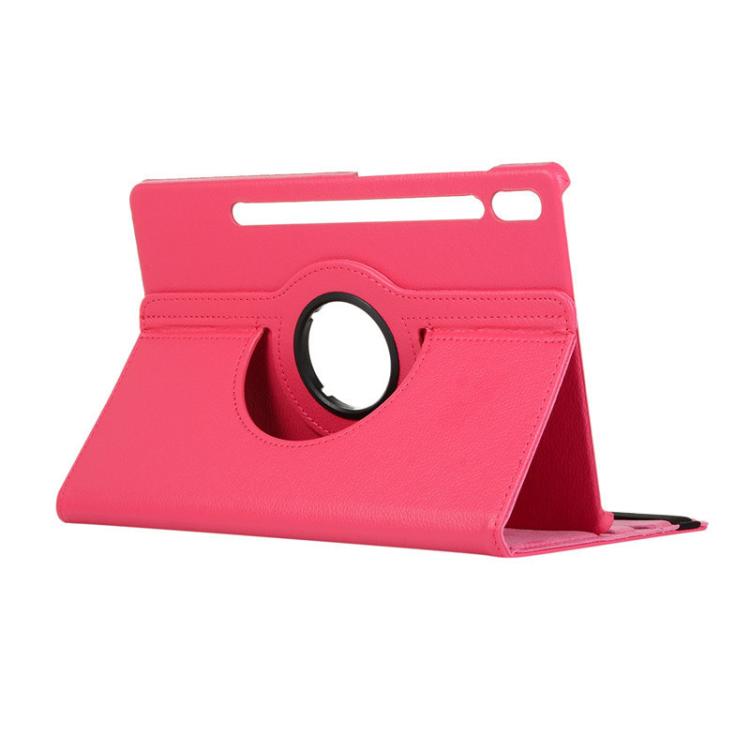 For Samsung Galaxy Tab S10 Ultra / S9 Ultra ENKAY 360 Degree Rotation Litchi Leather Smart Tablet Case(Rose Red) - free shipping - PMc TechLife - Order now!