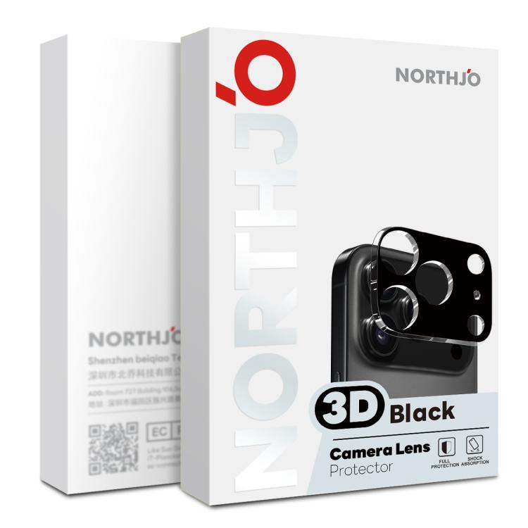 For iPhone 17 Pro Max 2pcs NORTHJO Camera Lens Protector 3D HD Tempered Glass Film(Black) - iPhone 17 Pro Max Tempered Glass by NORTHJO | Online Shopping South Africa | PMC TechLife | Buy Now Pay Later Mobicred