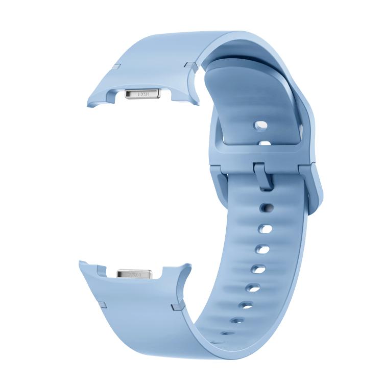 For Samsung Galaxy Watch8 / Watch8 Classic Solid Color Stitched Silicone Watch Band, Size:S(Light Blue) - free shipping - PMC TechLife - Order now!