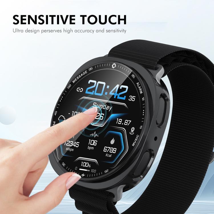 For Samsung Galaxy Watch8 44mm ENKAY Hat-Prince Full Coverage Electroplated Soft TPU Case with Screen Protection(Silver) - free shipping - PMC TechLife - Order now!