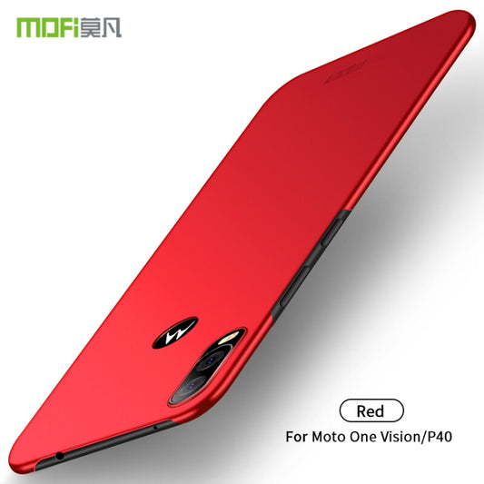 MOFI Frosted PC Ultra-thin Hard Case for Moto P40/One Vision(red) - Motorola Cases by MOFI | Online Shopping South Africa | PMC Jewellery