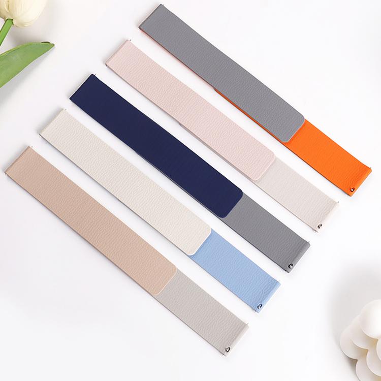 18mm Lychee Texture Soft Magnetic Silicone Watch Band(Black Orange) - free shipping - PMC TechLife - Order now!