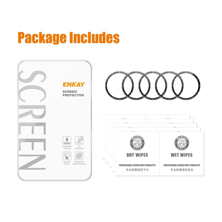 For OnePlus Watch 3 43mm 5pcs ENKAY 3D Full Coverage Soft PC Edge PMMA HD Screen Protector Film - free shipping - PMC TechLife - Order now!