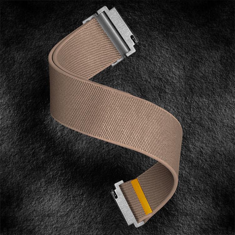20mm Adjustable Single Loop Elastic Nylon Watch Band(Milk Tea) - free shipping - PMC TechLife - Order now!