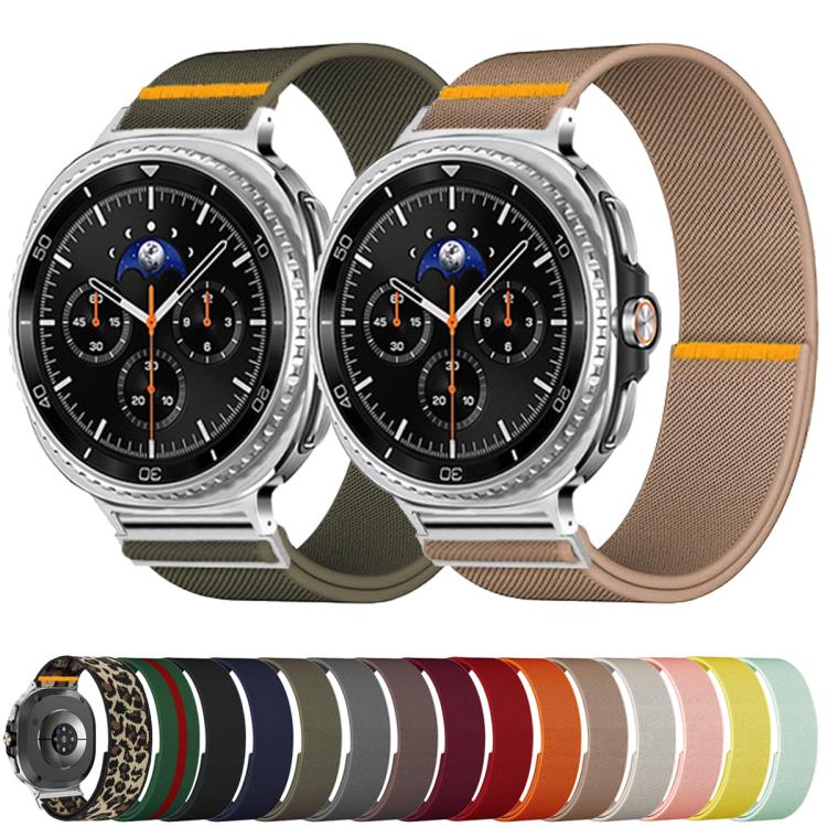 For Samsung Galaxy Watch8 / Watch8 Classic Adjustable Single Loop Elastic Nylon Watch Band(Yellow) - free shipping - PMC TechLife - Order now!