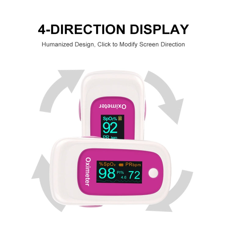 M160 Finger Pulse Oximeter(Rose Red) - free shipping - PMC TechLife - Order now!