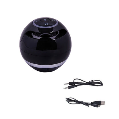 A18 Ball Bluetooth Speaker with LED Light Portable Wireless Mini Speaker Mobile Music MP3 Subwoofer Support TF (Black) - Desktop Speaker by T&G | Online Shopping South Africa | PMC Jewellery | Buy Now Pay Later Mobicred