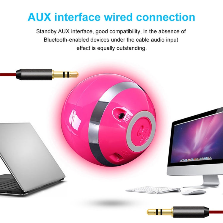 A18 Ball Bluetooth Speaker with LED Light Portable Wireless Mini Speaker Mobile Music MP3 Subwoofer Support TF (Pink) - Desktop Speaker by T&G | Online Shopping South Africa | PMC Jewellery | Buy Now Pay Later Mobicred