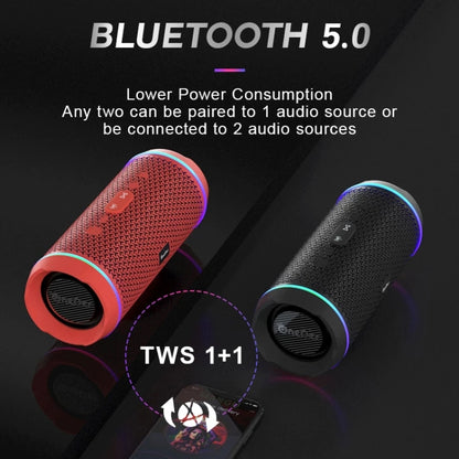 Oneder V10 Bluetooth 5.0 Color Dual LED lights, TWS Connection Function, 10W Stereo CD Quality，Support TF Card & USB Drive & AUX & FM(Green) - Desktop Speaker by OneDer | Online Shopping South Africa | PMC Jewellery | Buy Now Pay Later Mobicred