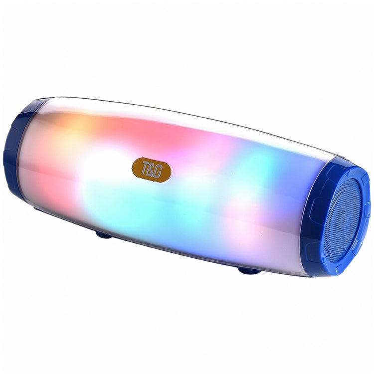 T&G TG165 5W*2 Portable Wireless Speaker Speaker With Dancing LED Flashing Light Mp3 AUX USB FM Radio Stereo Subwoofer(Blue) - Desktop Speaker by T&G | Online Shopping South Africa | PMC Jewellery | Buy Now Pay Later Mobicred