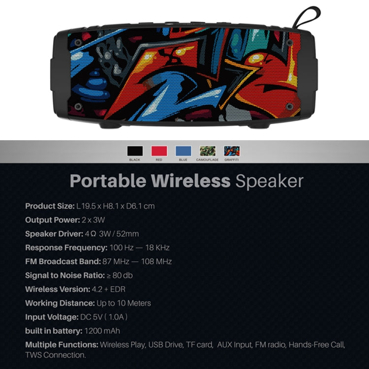 NewRixing NR-3020 Outdoor TWS Wireless Bluetooth Stereo Waterproof Dustproof Shockproof Speaker(Black) - Desktop Speaker by NewRixing | Online Shopping South Africa | PMC Jewellery | Buy Now Pay Later Mobicred