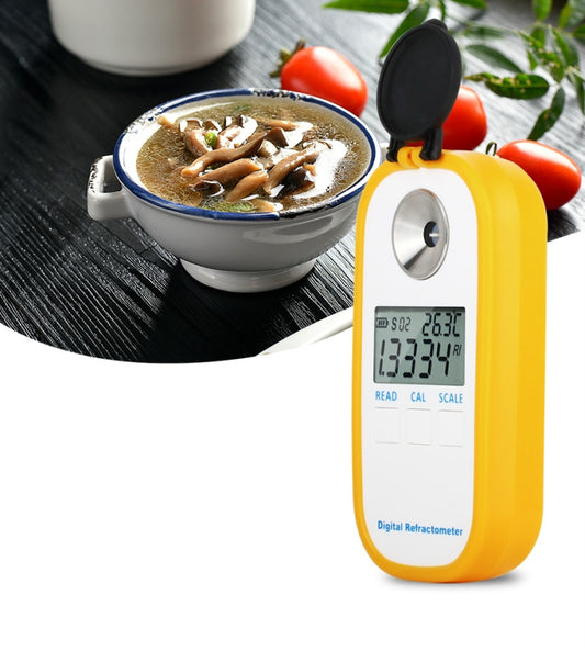 DR201 Digital Salt Refractometer Salinity Specific Gravity Meter 0~28% Refractometer Food Salt Content Tester Sodium Chloride NaCl - Digital Refractometer by PMC Jewellery | Online Shopping South Africa | PMC Jewellery | Buy Now Pay Later Mobicred