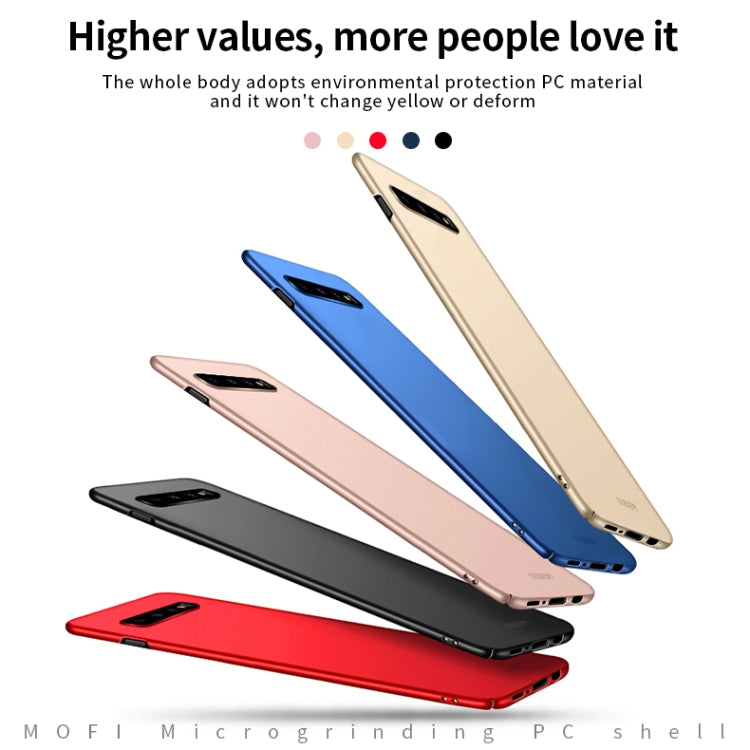 For Galaxy S10 MOFI Frosted PC Ultra-thin Hard Case(Red) - Galaxy Phone Cases by MOFI | Online Shopping South Africa | PMC Jewellery