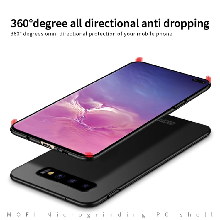 For Galaxy S10+ MOFI Frosted PC Ultra-thin Hard Case(Black) - Galaxy Phone Cases by MOFI | Online Shopping South Africa | PMC TechLife