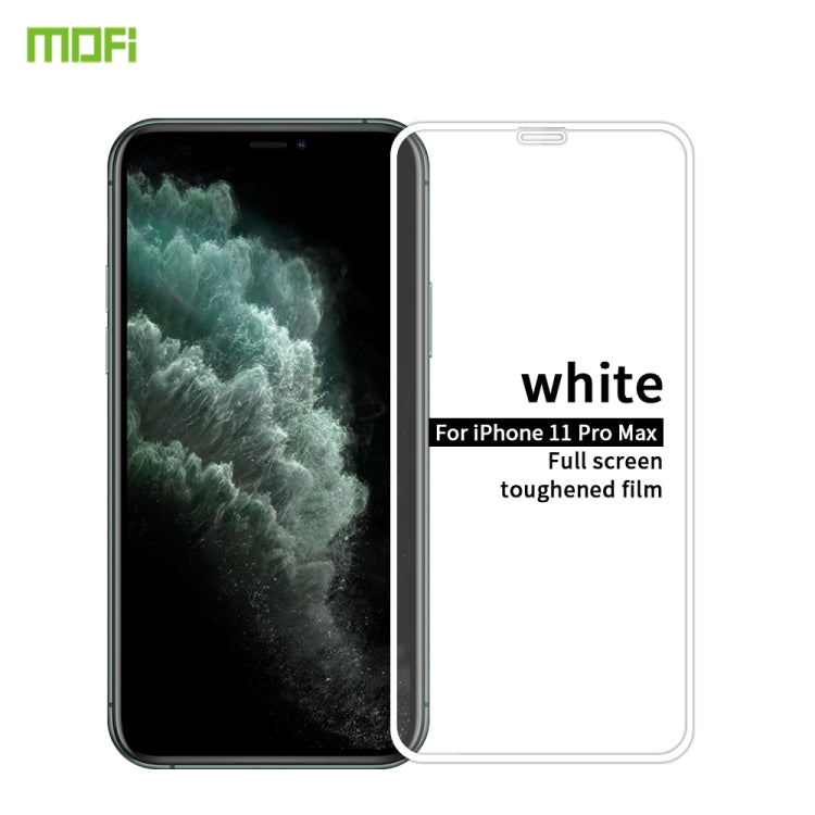 For iPhone 11 Pro Max   MOFI 9H 2.5D Full Screen Tempered Glass Film(White) - iPhone 11 Pro Max Tempered Glass by MOFI | Online Shopping South Africa | PMC Jewellery