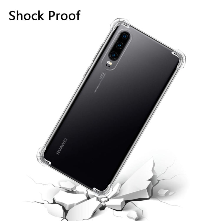 For Huawei P30 Four-Corner Anti-Drop Ultra-Thin Transparent TPU Phone Case(Transparent) - Huawei Cases by PMC Jewellery | Online Shopping South Africa | PMC Jewellery